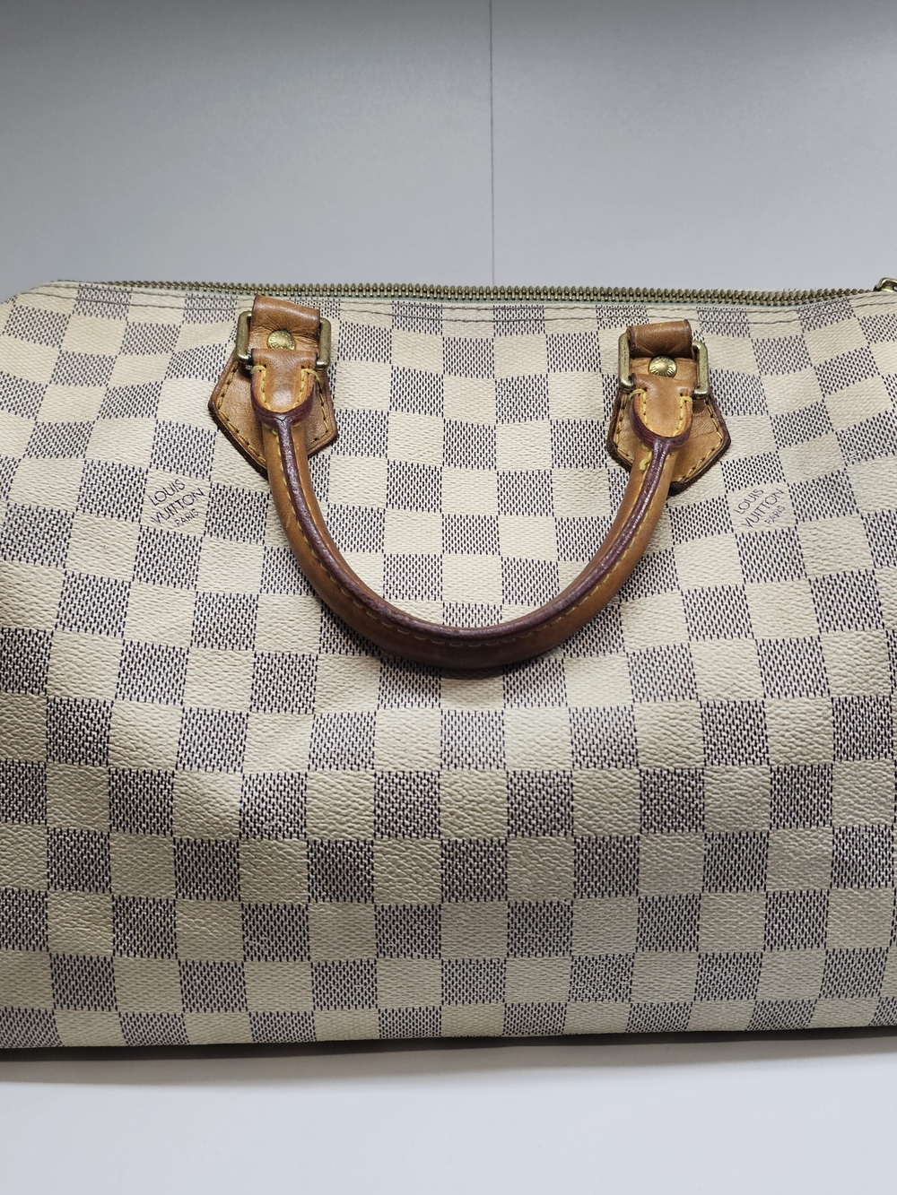 Louis Vuitton Damier Azur Speedy 30 Leather Speedy
